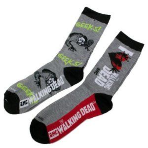The‎ Walking Dead Socks - 2 Pair Women's Crew Cut - Geeks / I Heart WD